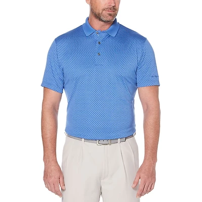 Ben Hogan Performance - Polo à manches courtes en jacquard à motif losanges Birdseye pour homme