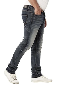 Jeaniologie ™ Men 5 Pocket Straight Fit Jeans | Medium Wash, Sizes 28 - 38