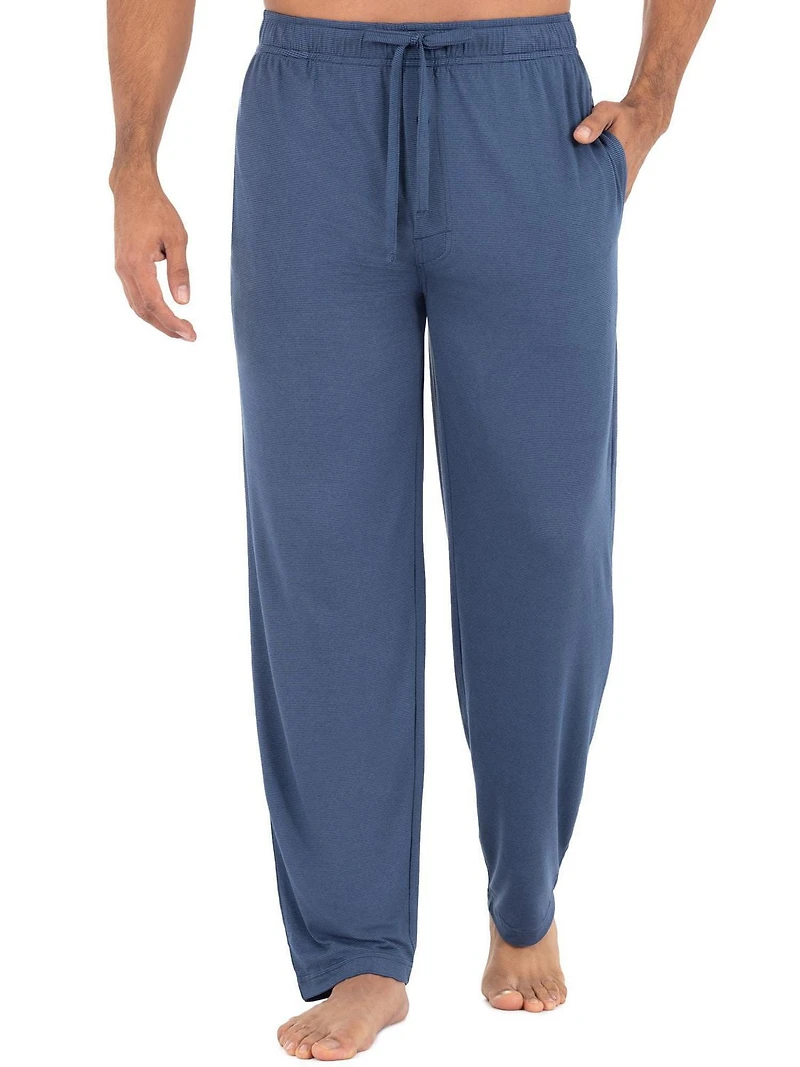 Pantalon de sommeil en tricot toucher doux de Fruit of the Loom - bleu
