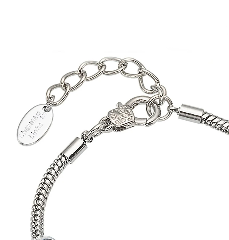 Quintessential Bracelet à breloques murano pour femmes en acier inoxydable
