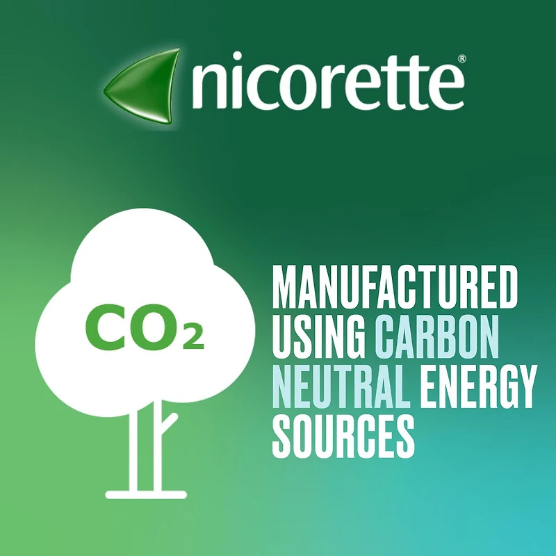 Nicorette Gomme à 2 mg de nicotine, saveur de menthe ultra fraîche, aide antitabagique, aide pour cesser de fumer 30 morceaux