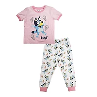 Bluey Toddler Girls Ice Cream 2 Piece Sleepwear Set
