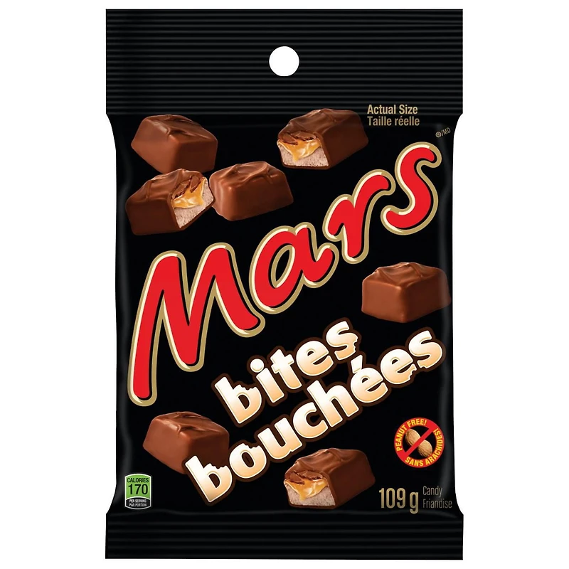 MARS, Peanut Free Chocolate Candy Bites, Bag, 109g