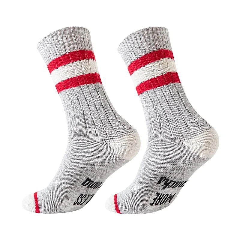 SECRET Ladies Stripe-Crew Socks with Words 1 Pair