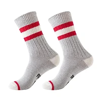 SECRET Ladies Stripe-Crew Socks with Words 1 Pair