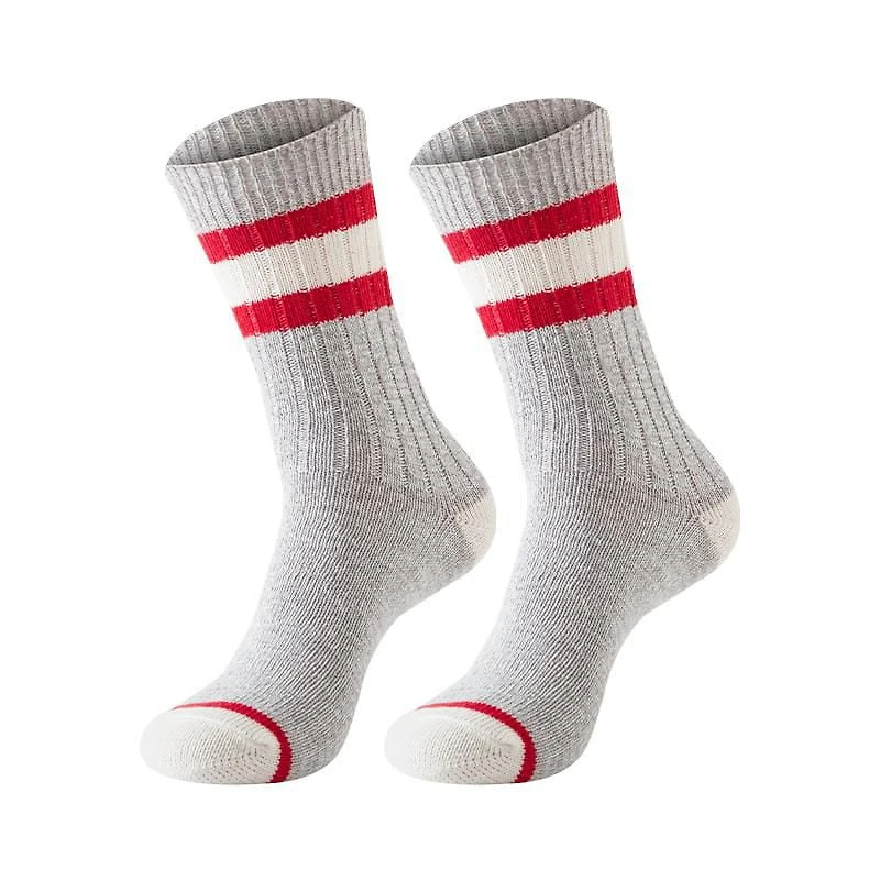 SECRET Ladies Stripe-Crew Socks with Words 1 Pair