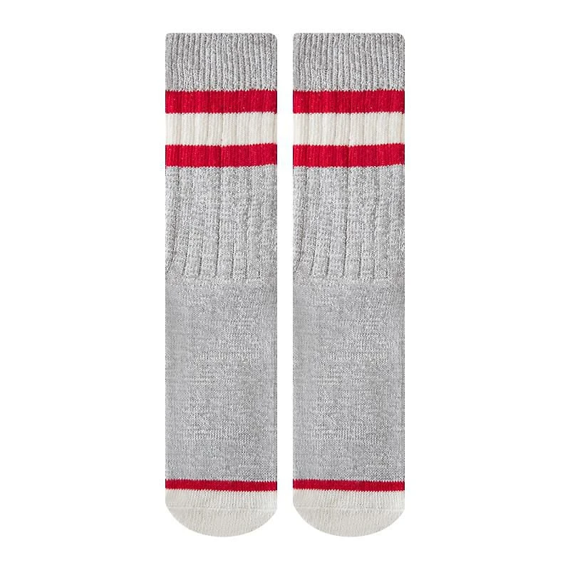 SECRET Ladies Stripe-Crew Socks with Words 1 Pair