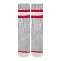 SECRET Ladies Stripe-Crew Socks with Words 1 Pair