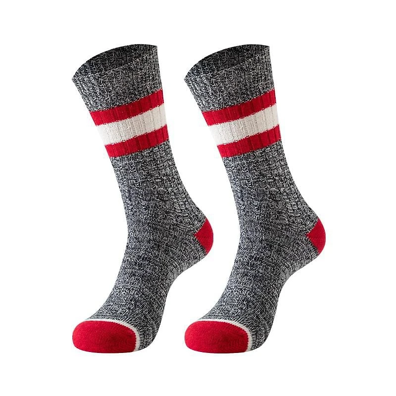 SECRET Ladies Stripe-Crew Socks with Words 1 Pair