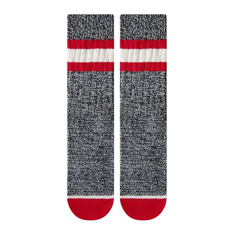 SECRET Ladies Stripe-Crew Socks with Words 1 Pair