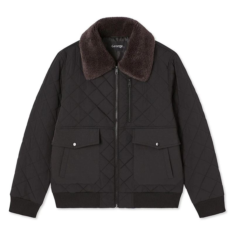 George Men's Quilted Bomber Jacket