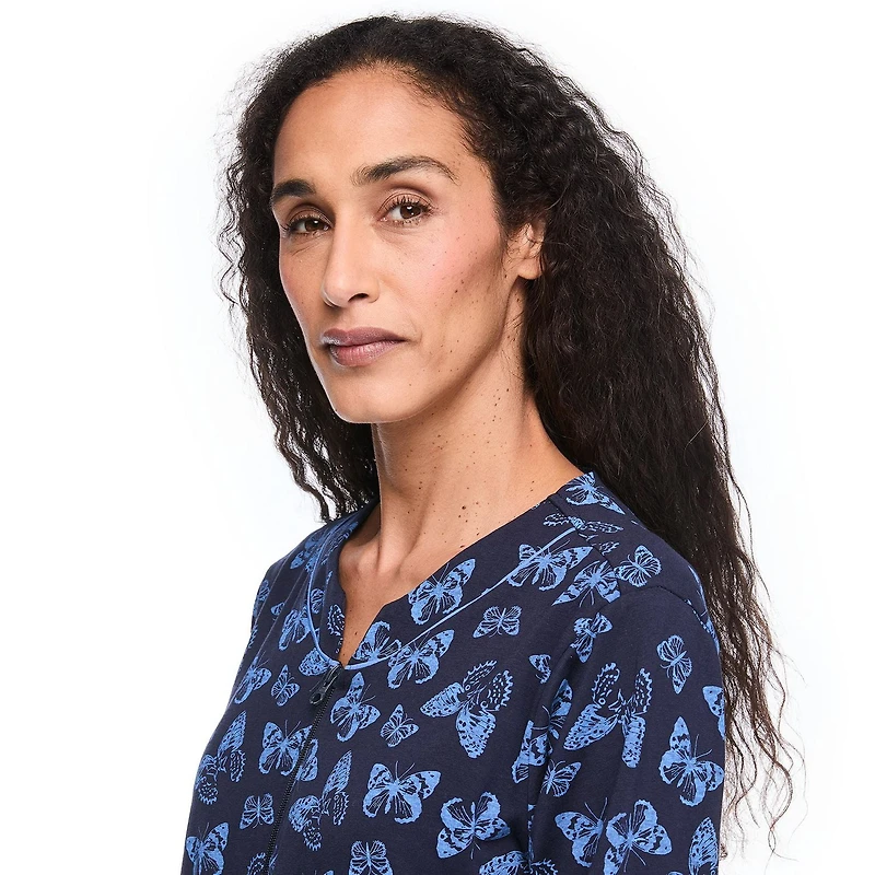 Robe de chambre zippée sur la longueur Iyla pour femmes