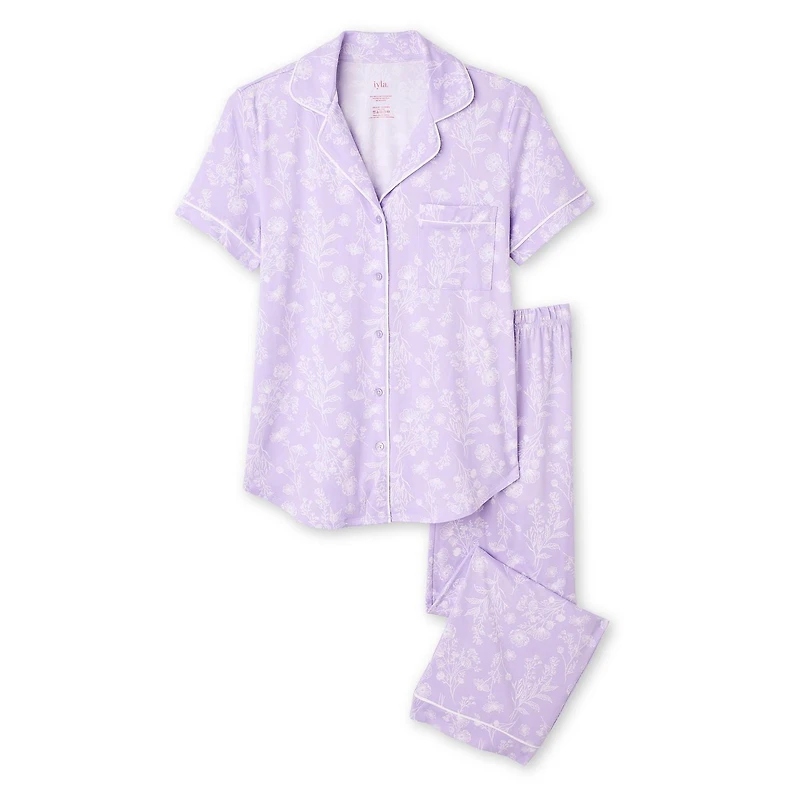Pyjama 2 pièces avec capri Iyla pour femmes