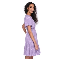 Robe à smocks mi-longue Iyla pour femmes