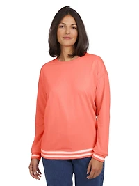 CHAPS PULLOVER TOP, TOP