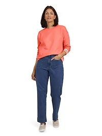 CHAPS PULLOVER TOP, TOP
