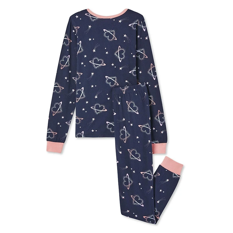 George Girls' Graphic Print Pajamas 2-Piece Set