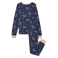 George Girls' Graphic Print Pajamas 2-Piece Set