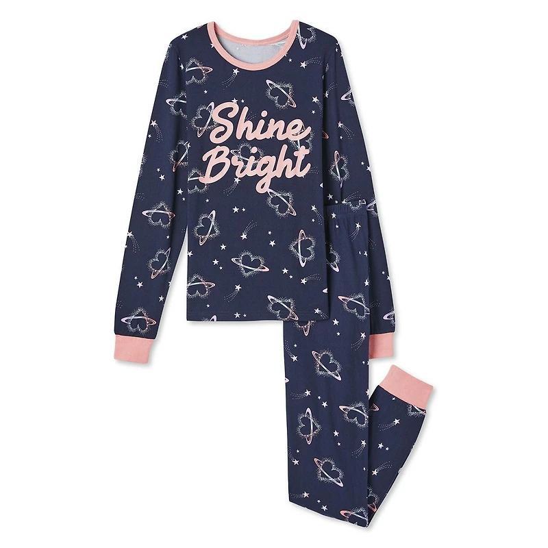 George Girls' Graphic Print Pajamas 2-Piece Set