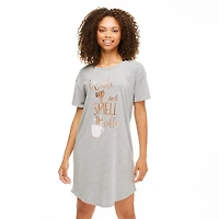 Chemise de nuit à manches courtes George pour femmes