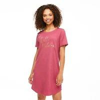 Chemise de nuit à manches roulées George pour femmes