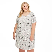 Chemise de nuit à manches roulées George Plus pour femmes