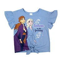 Disney Frozen Haut en jersey à manches courtes pour filles