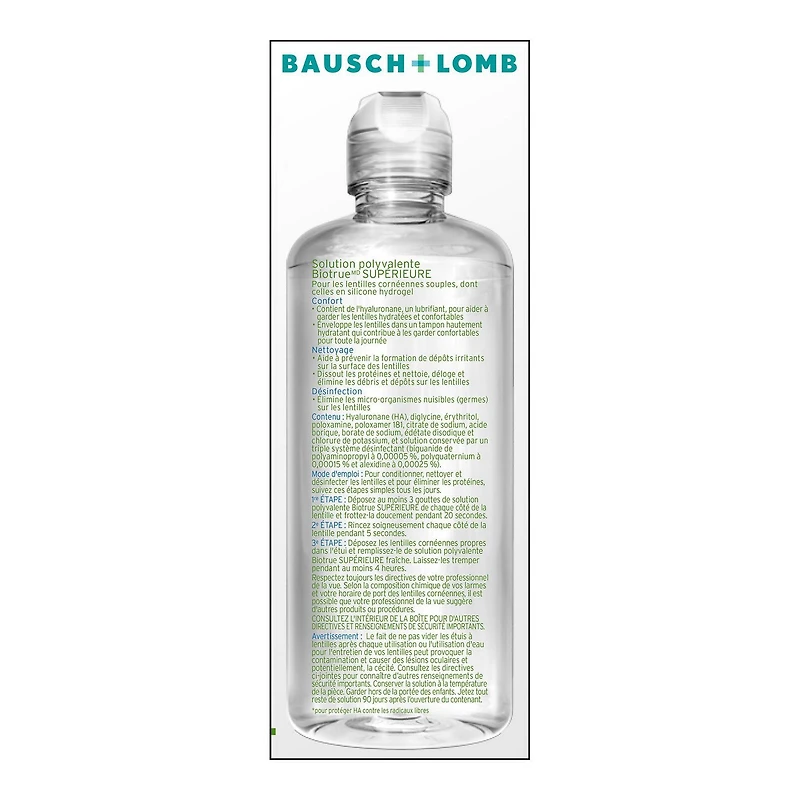 Solution polyvalente Biotrue Supérieure