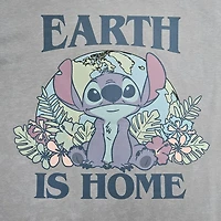 Disney Lilo et Stitch T-shirt pour femme Earth is Home Boyfriend