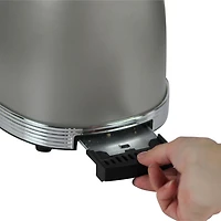 Grille-pain rétro en acier inoxydable West Bend 2 tranches, gris