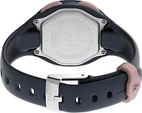 Montre Timex® Ironman® Transit Numérique 33mm Bracelet Résine Boîtier rose doré bracelet bleu