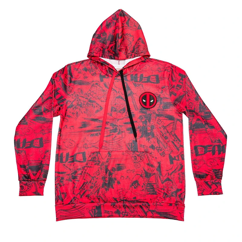 Marvel Deadpool Mess Sweat à capuche à manches longues pour homme