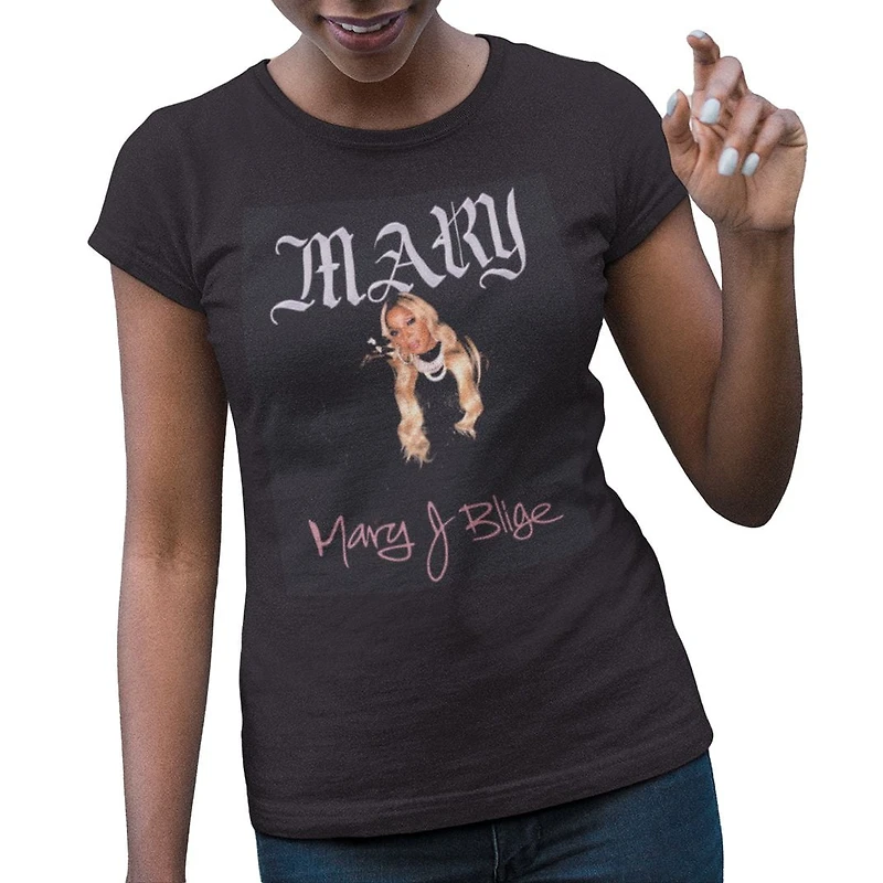 Mary J Blige T-Shirt manche courte à col rond pour femmes
