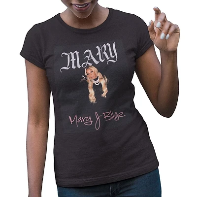 Mary J Blige T-Shirt manche courte à col rond pour femmes