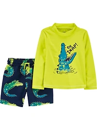 Ensemble maillot solaire pour bebe garçon Child of Mine made by Carter’s des vêtements de bain- Gator