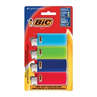 Briquets de poche BIC® Mini, paquet de 4