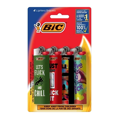 Flick Your BIC® Pocket Lighter, 4 pack, 4 pack