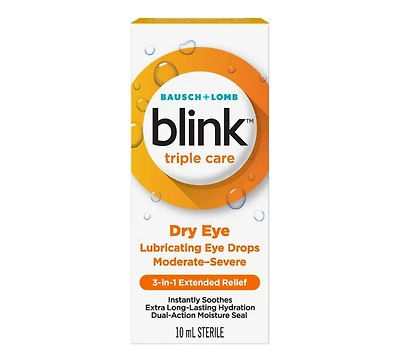 Gouttes oculaires lubrifiantes Blink Triple Care 10 mL