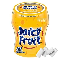 JUICY FRUIT, Fruits, gomme à mâcher, 60 morceaux, 1 bouteille 1 bouteille, 60 morceaux