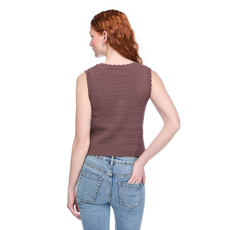 Débardeur boutonné à bordure festonnée Wild Skye pour femmes