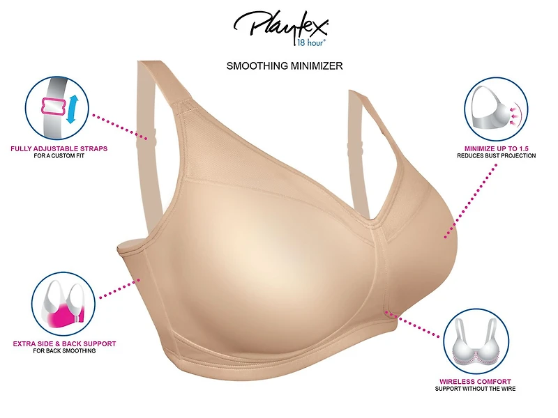 Playtex Smoothing Wirefree Minimizer Bra