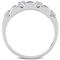 Bague d’Anniversaire Miabella avec 2/5 Carat PBT de Moissanite en Argent Sterling