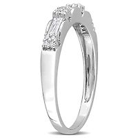 Bague d’Anniversaire Miabella avec 2/5 Carat PBT de Moissanite en Argent Sterling