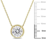 Collier Cercle Miabella avec 2 Carat PBT de Moissanite en Or Jaune 10K