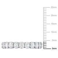 Miabella 4 Carat T.G.W. Created Moissanite 14K White Gold Oval Eternity Band 