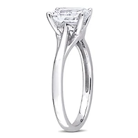 Miabella 1-3/4 Carat T.G.W. Emerald-Cut Created Moissanite 14K White Gold Solitaire Engagement Ring