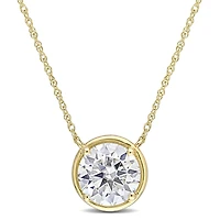 Collier Cercle Miabella avec 2 Carat PBT de Moissanite en Or Jaune 10K