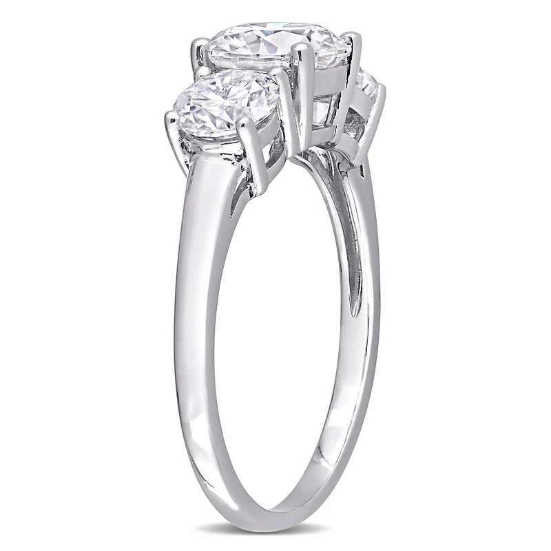 Miabella 2-1/4 Carat T.G.W. Created Moissanite Sterling Silver Three-Stone Engagement Ring