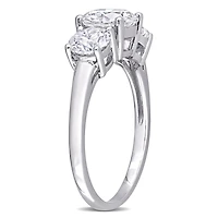Miabella 2-1/4 Carat T.G.W. Created Moissanite Sterling Silver Three-Stone Engagement Ring