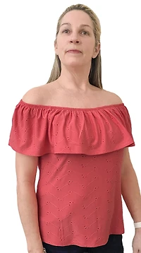 Time Square Wide Ruffle Neck Sleeveless Top